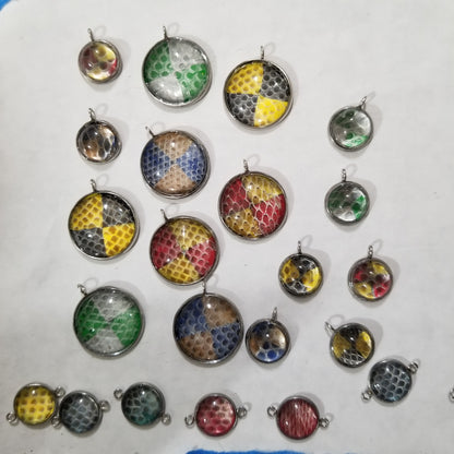 Pressed Flower or Snakeskin Pendants