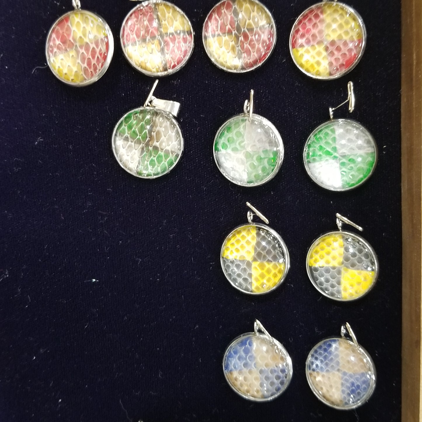 Pressed Flower or Snakeskin Pendants