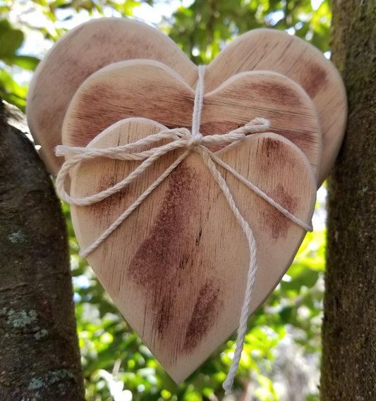 Wood Hearts - 3 Pack