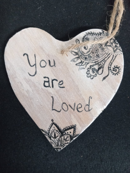 Custom Hanging Wooden Hearts