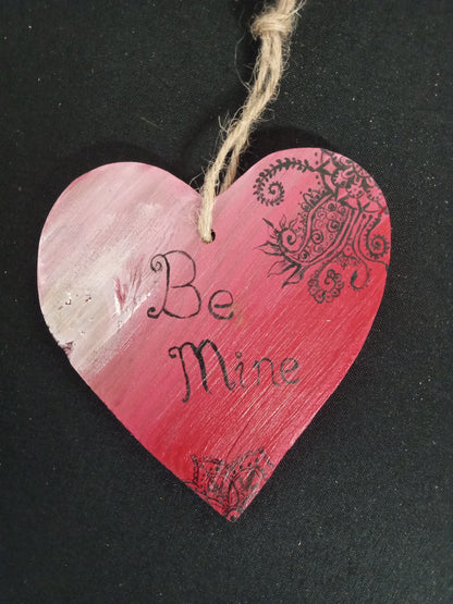 Custom Hanging Wooden Hearts