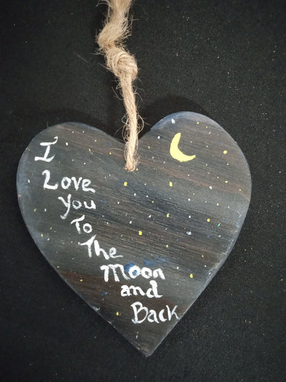 Custom Hanging Wooden Hearts
