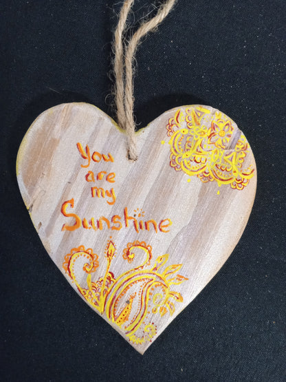 Custom Hanging Wooden Hearts