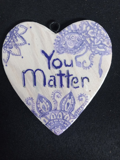 Custom Hanging Wooden Hearts