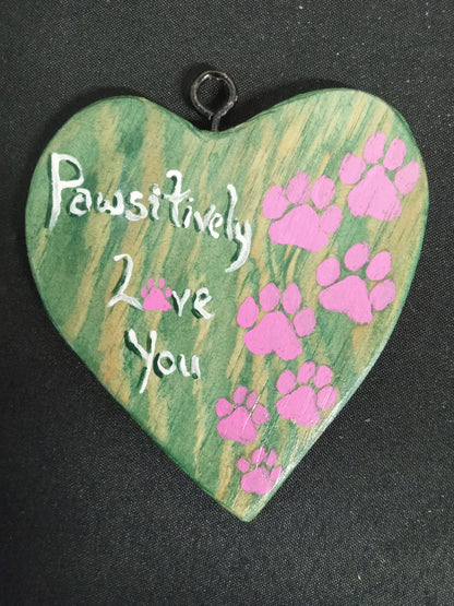 Custom Hanging Wooden Hearts