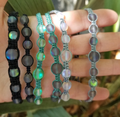 Multiple variants glass bead nylon cord bracelets