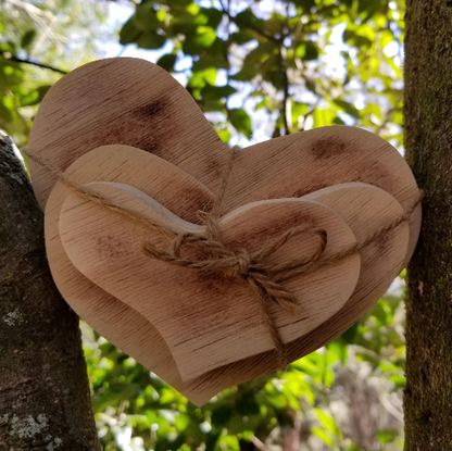 Wood Hearts - 3 Pack