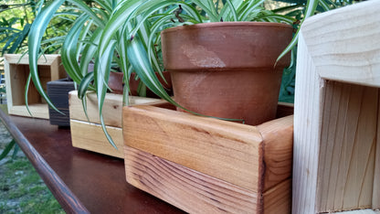 wooden planter box indoor Small Cedar Planter Box – Knotty Traditions