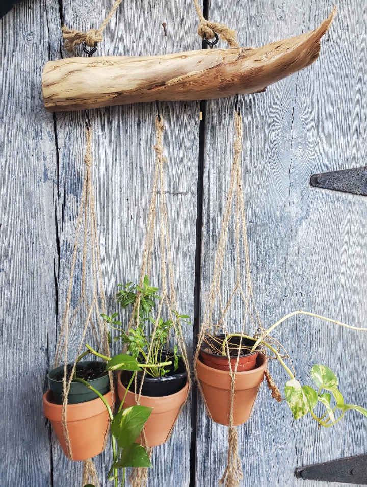 wooden plant pot hanger Natural Branch Hanging Planter