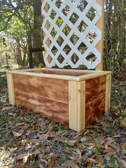 Farmhouse Lattice Planter