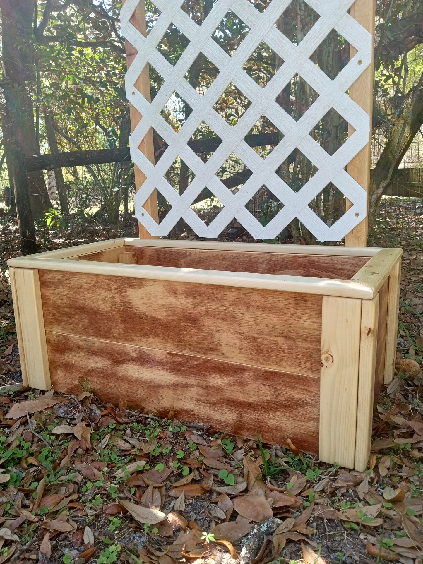 Farmhouse Lattice Planter