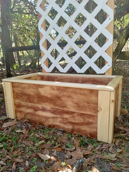 Farmhouse Lattice Planter