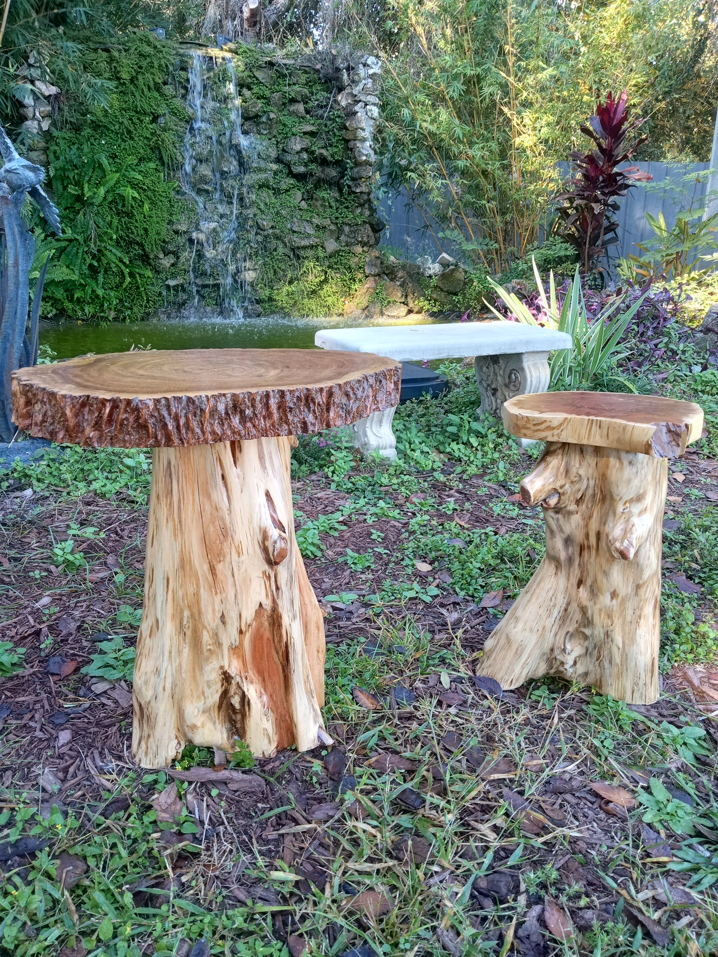 Rustic Natural Edge End Tables