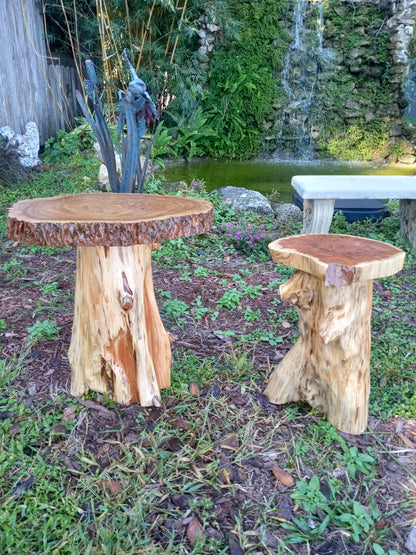 Rustic Natural Edge End Tables